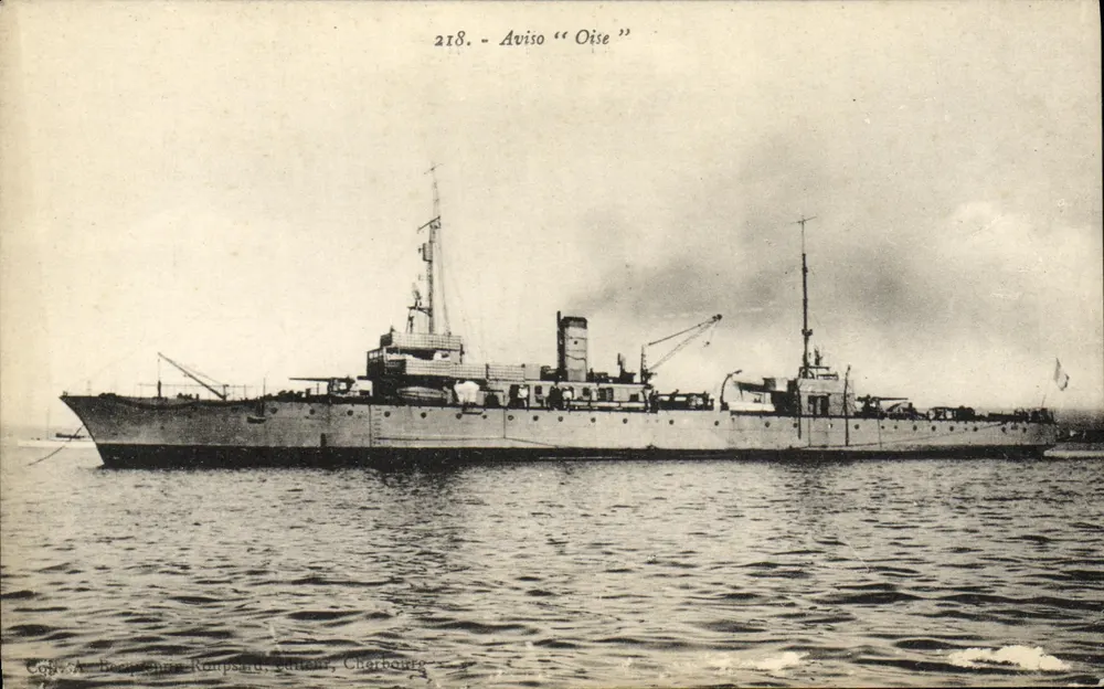 Aviso "Oise" — Cherbourg — editor C.G.B.A. Beppi Chris Rampisand, Sallant - Frente