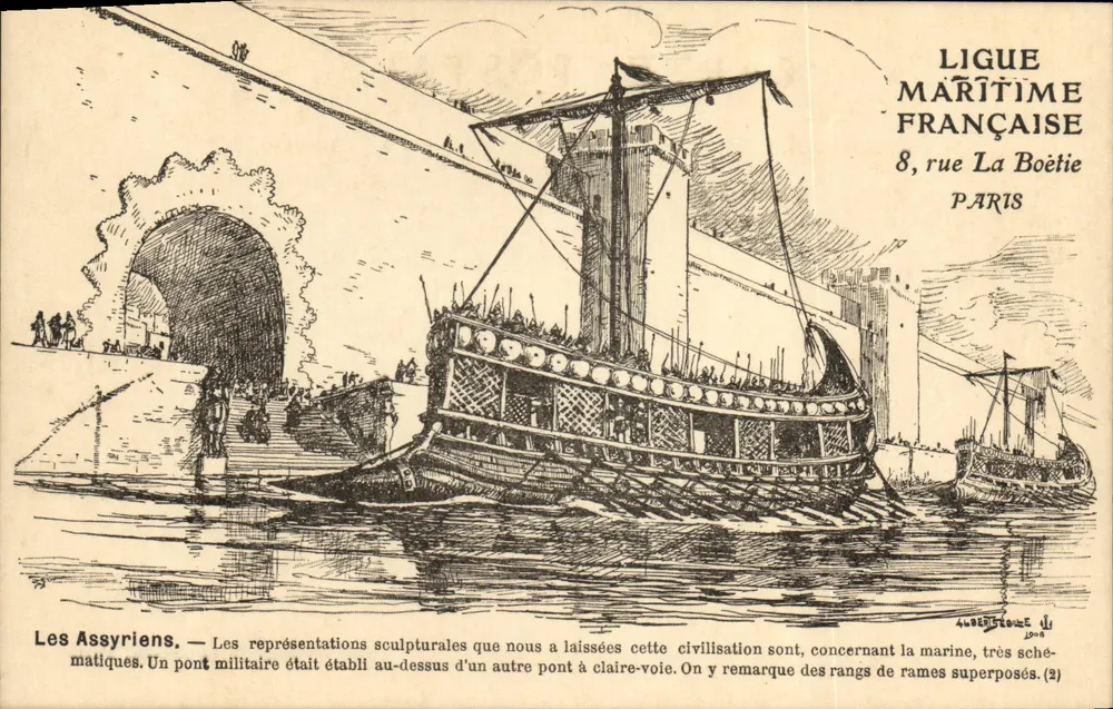 अश्शूरियन — समुद्री चित्रों की खोज — फ्रांसीसी समुद्री संघ, 8, रू ला बोएटी, पेरिस - आगे