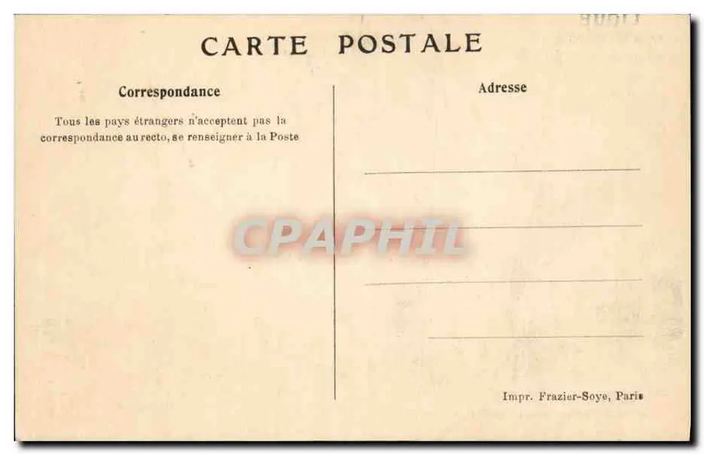 Caraque (século XIV) — Ligue Maritime Française, 8 rue La Boétie, Paris - Verso