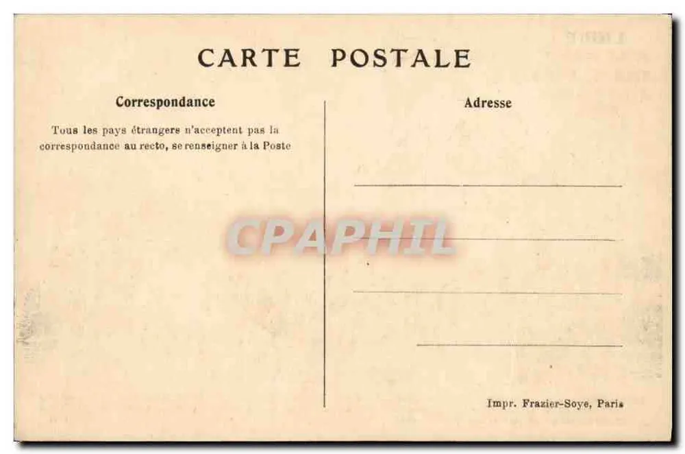 Marinha francesa — 1875-1895 — Ligue Maritime Française, 8 rue La Boétie, Paris - Verso