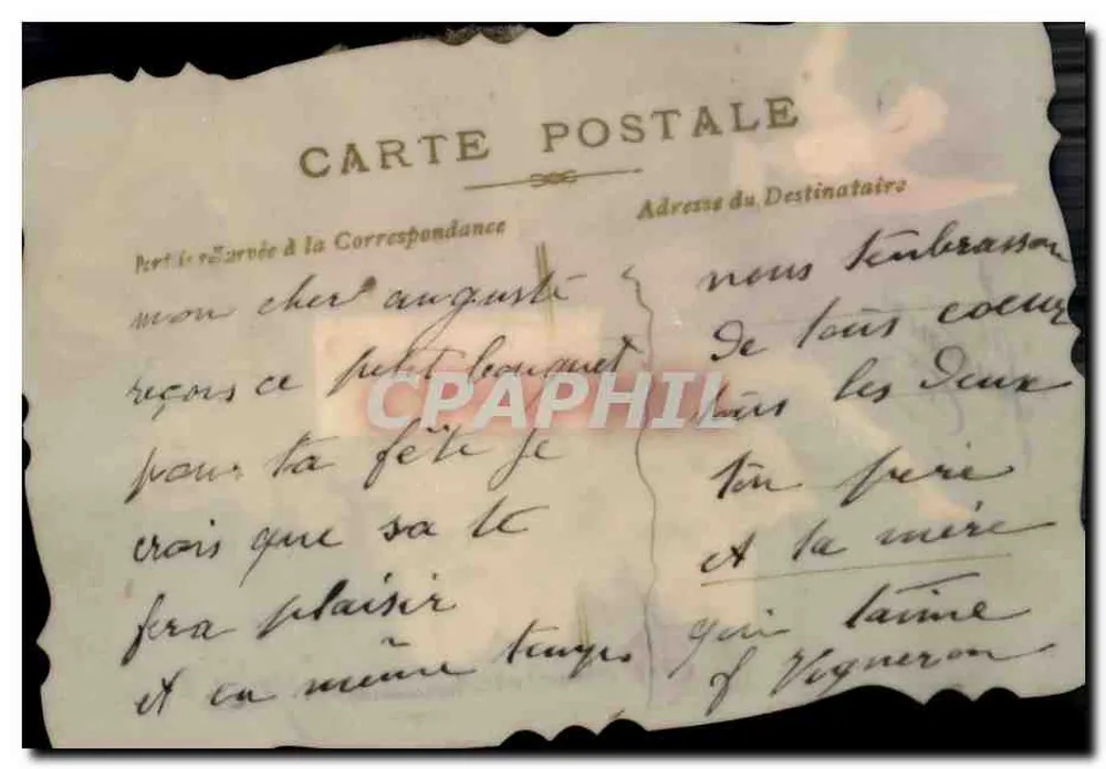 Lilás e pássaro — Lembrança — Boa e feliz verão — Carta postal - Verso