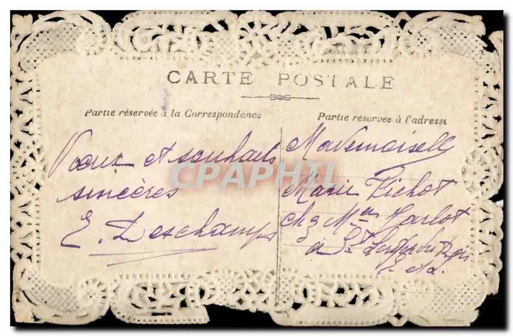 Arranjo de flores — 'Feliz ano' — Carta postal decorativa - Verso