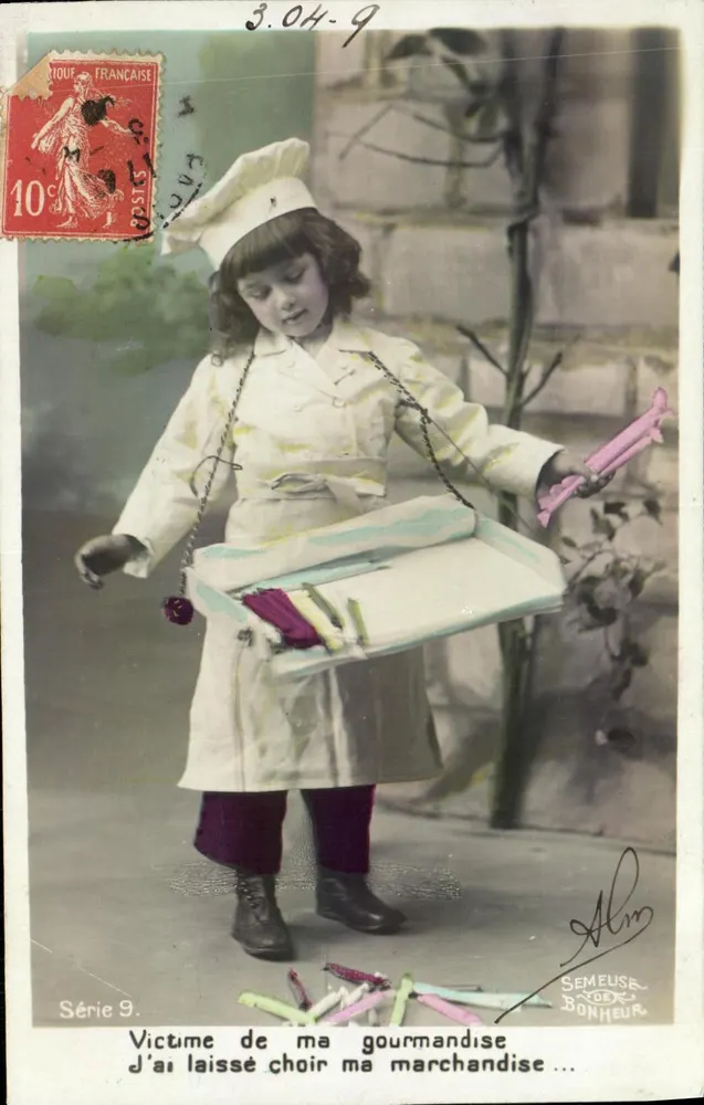 Mädchen in Kochuniform — Opfer ihrer Gier — Semeuse & Bonheur, Serie 9 - Vorderseite