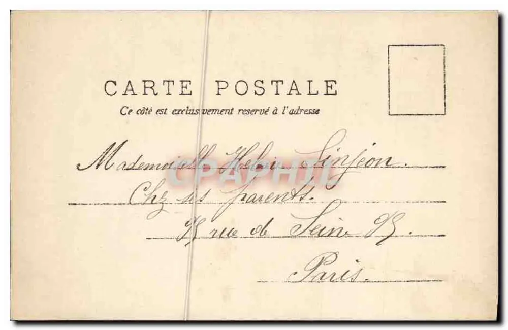 Fille surprise par un chat — scène domestique — M. B. (éditeur ?) - Verso