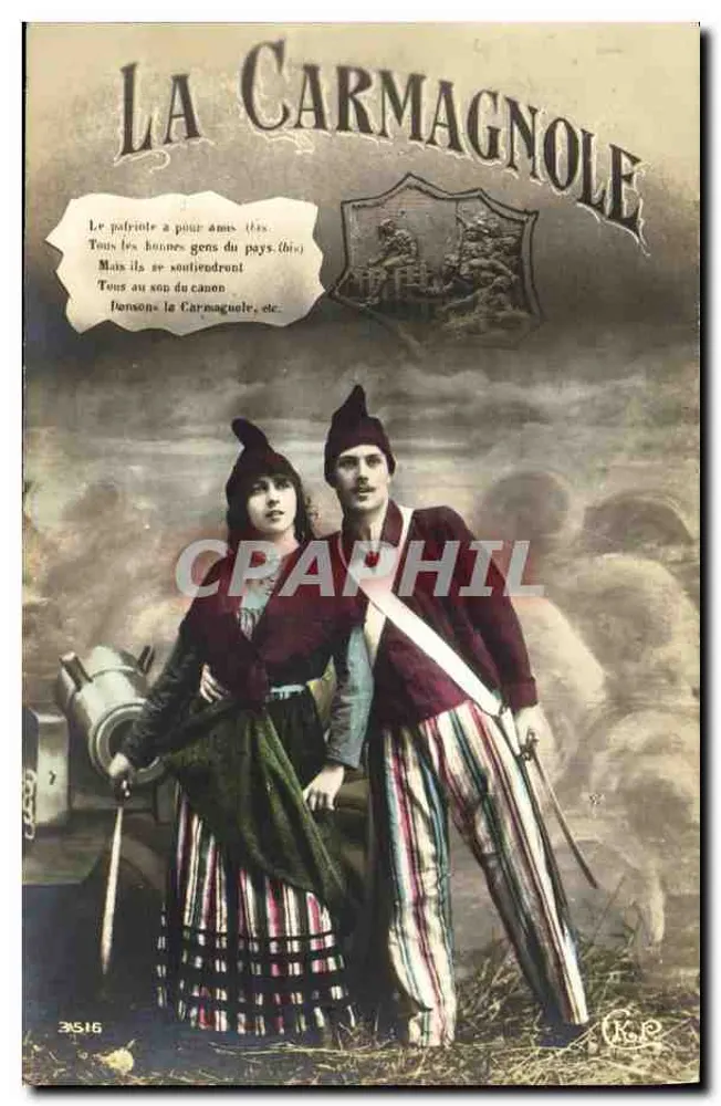 Die Carmagnole — Patriotische Lied — Chloro-Platiné-Verfahren - Vorderseite