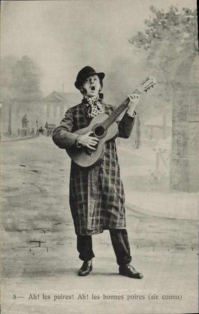Sänger Musiker — Ah! die Birnen! Ah! die guten Birnen (bekanntes Lied) — L'H. Paris, Nr. 5 - Vorderseite