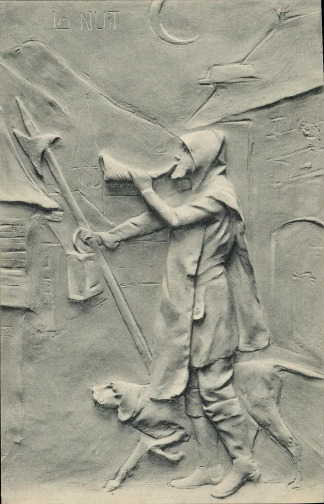 Die Nacht — Relief-Statue — Raphaël Tauck und Söhne Ltd, Serie 178 - Vorderseite