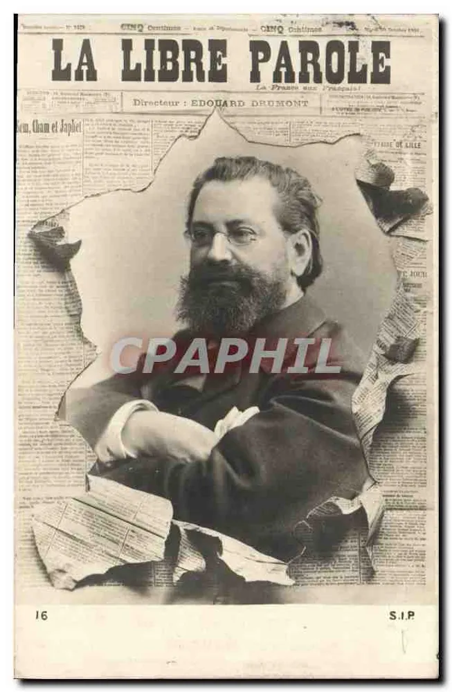 Edouard Drumont — La Libre Parole — S.I.P. n°16 - Recto