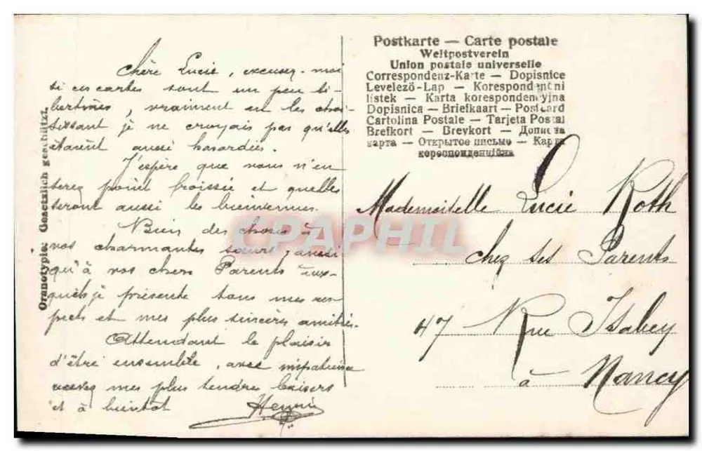 Danseurs en scène — scène de spectacle — éditeur anonyme, n° 640/7 - Verso