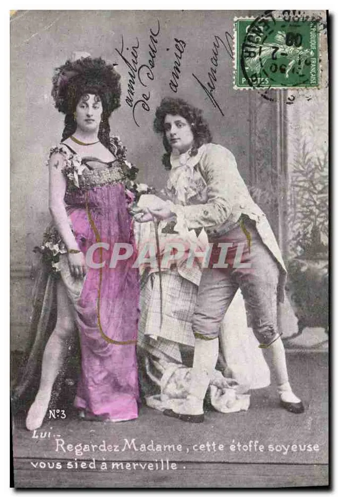 Deux personnes en costume d'époque — N°3 — éditeur inconnu - Recto