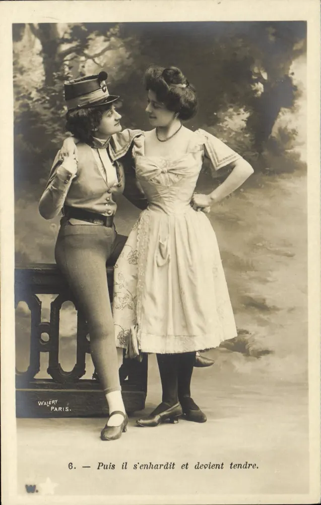Zwei junge Frauen — Theater Szene — Walery, Paris, n°6 - Vorderseite