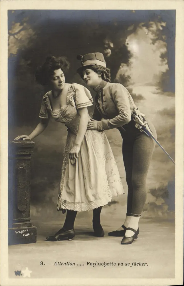 Zwei Frauen — komische Szene — Walery Paris, n°8 - Vorderseite