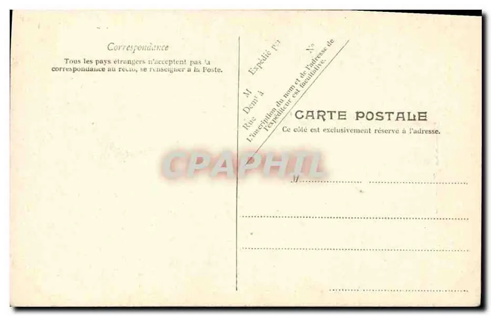 Liebesbrief — Theater-Szene — V.P. Paris Nr. 6 - Rückseite