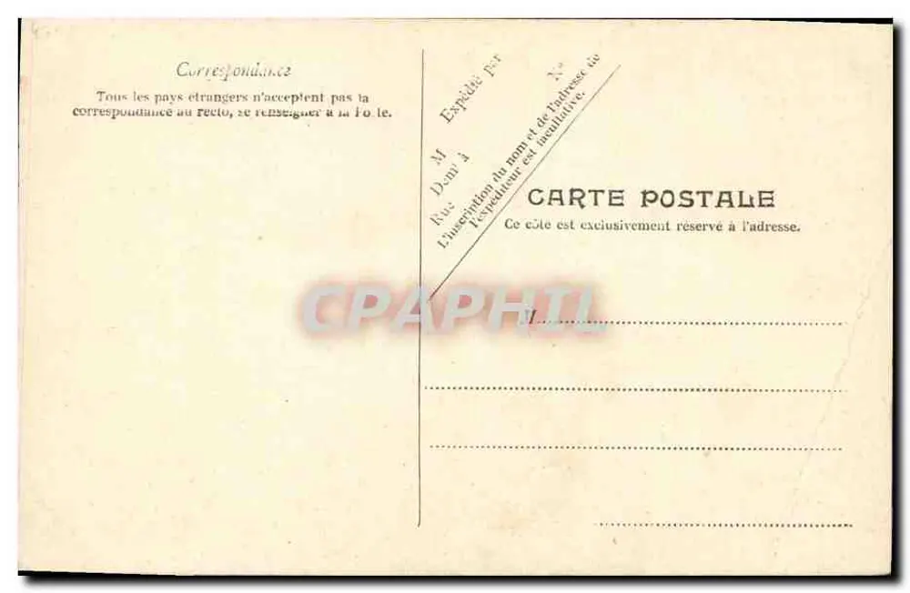 Liebesbrief — Der schöne Offizier kommt, um die Antwort auf seinen Brief abzuholen — V. P. Paris. Nr. 7 - Rückseite