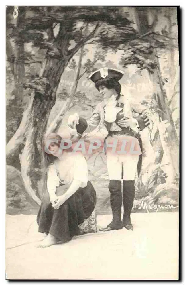 Theaterszene — Soldat und Frau — Mignon - Vorderseite