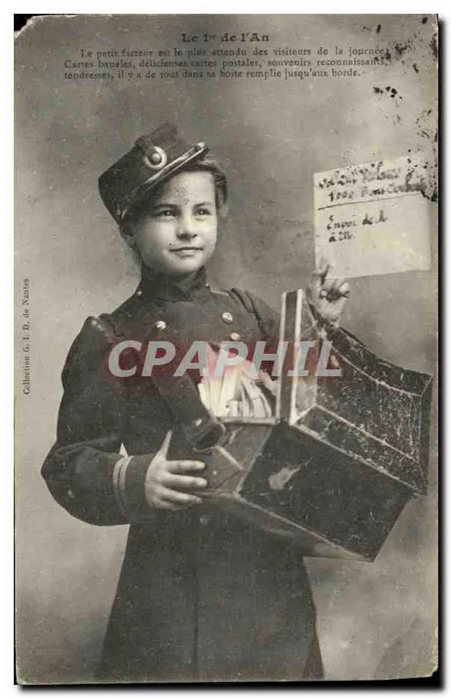 Kleiner Postbote — WeihnachtsSzene — Verlag L. B. de Nantes - Vorderseite