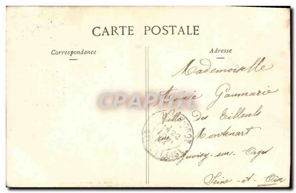 Frau in Hut — Das Schreiben an die Justiz — Phototype A. Bergeret & Cie, Nantes - Rückseite