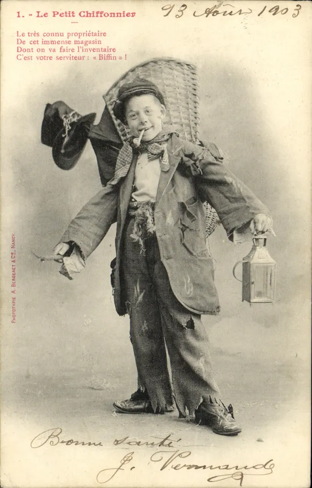Der kleine Lumpensammler — Biffin — Phototyp A. Bergeret & Cie, Nancy - Vorderseite