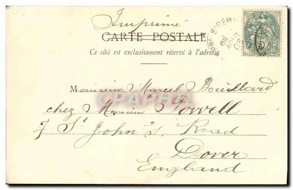 Der kleine Papierverkäufer — Kommerzieller Gegenstand — Phototype A. Bergeret & Cie, Nancy - Rückseite