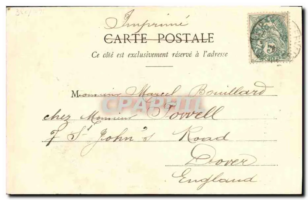 Der kleine Papierverkäufer — Phototype A. Bergeret & Cie, Nancy, n°5 - Rückseite