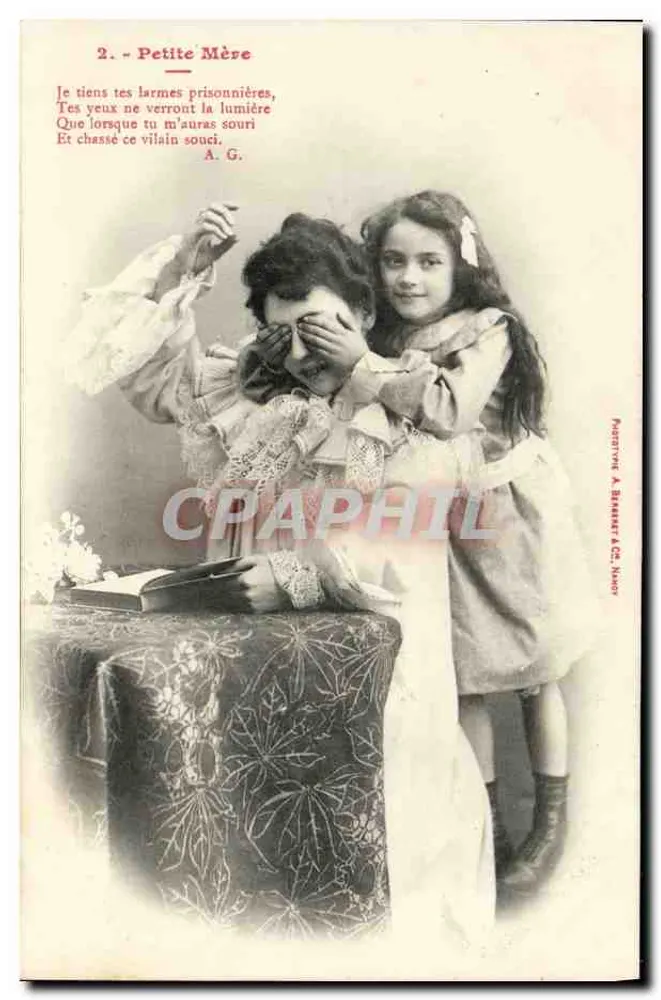Kleine Mutter — Gedicht von A.G. — Phototype A. Bismarck & Cie, Nancy - Vorderseite
