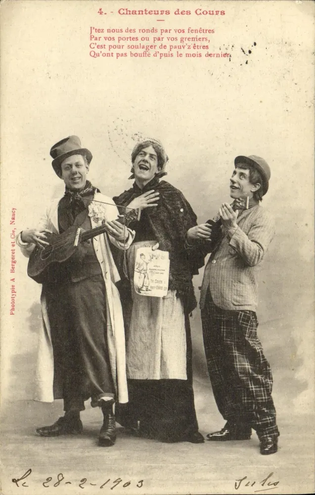 Sänger der Höfe — Nancy — Phototypie A. Bergeret et Cie - Vorderseite