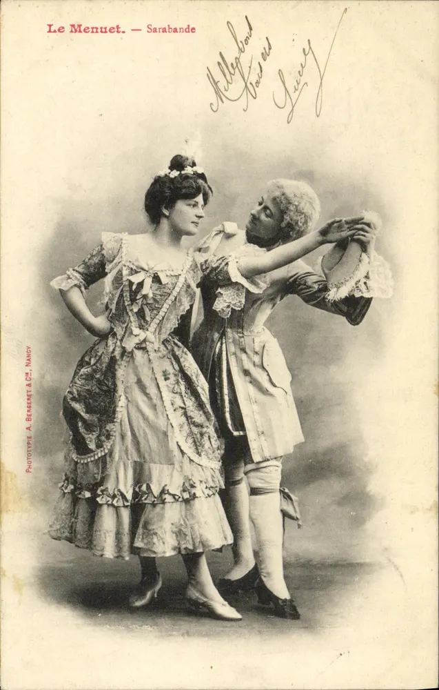 O Menuet — Sarabanda — Fototipia A. Bensernet & Cie, Nancy - Frente