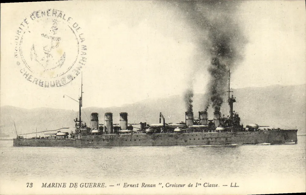Ernest Renan — Kreuzer der ersten Klasse — LL. — Marine der Kriegsflotte - Vorderseite
