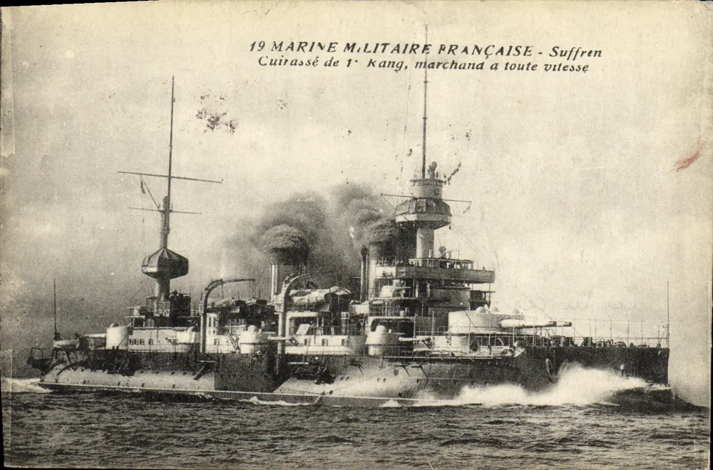 Cruiser Suffren — Marinha Militar Francesa — editor desconhecido, número de série não visível - Frente