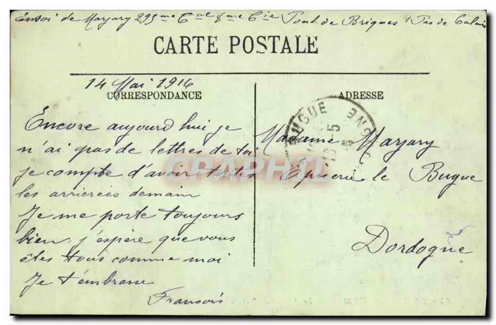 Boulogne-sur-Mer — Der « Holland » und die Mole — LL. — 2. Bataillon 295. Territorialregiment - Rückseite