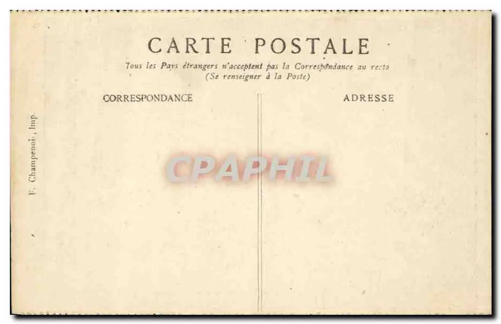 Südküste der Bretagne — schnelle Verbindung von Paris Quai d'Orsay in 10 Stunden — Chemin de Fer d'Orléans, Verlag Ch. Mallo - Rückseite