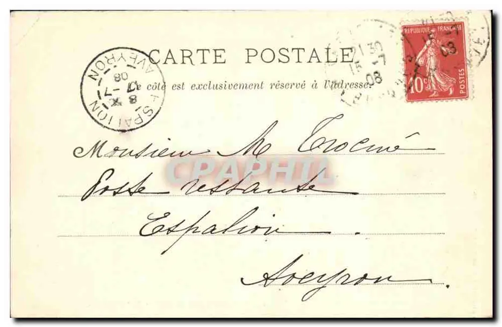 Exercício de canhão a tiro rápido — Marinha Militar Francesa — série 61 - Verso