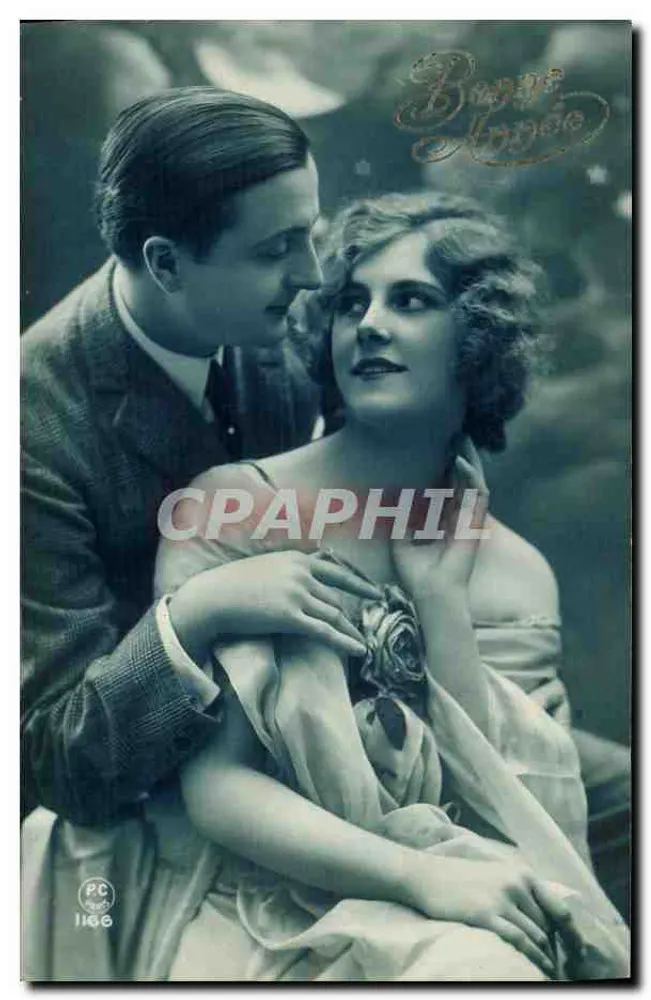 Liebespaar — Intime Szene — Benny Lujée, Verlag P-C Paris, Nr. 1166 - Vorderseite