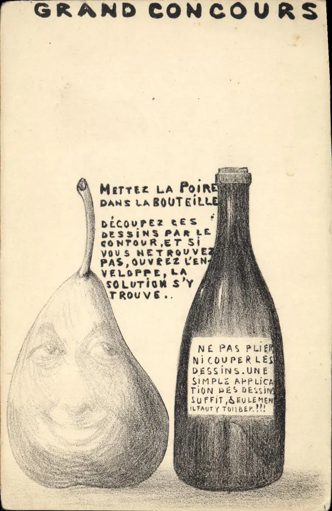 Grand Concours — Birne in der Flasche — kein Verleger oder Nummer sichtbar - Vorderseite