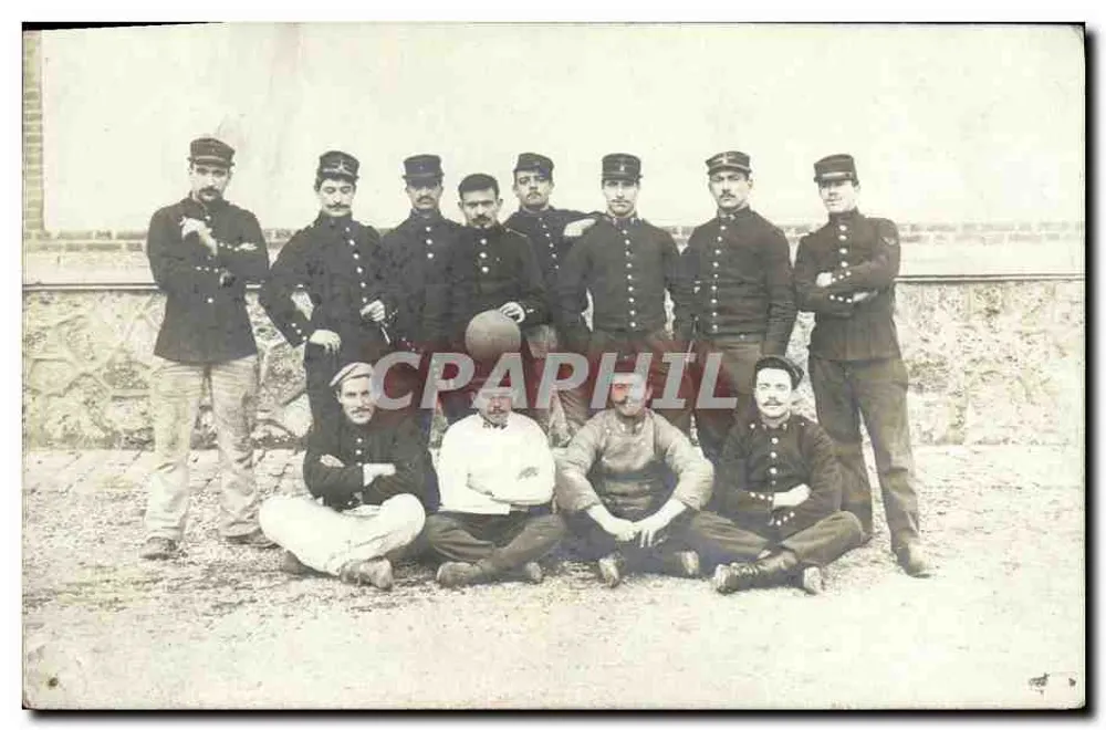 Gruppe von Soldaten — Aufnahme im Freien — R. Gautrennot, Paris - Vorderseite