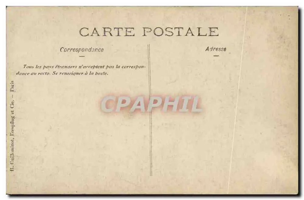 Joven hombre con bicicleta — París — B. Guilleminot, Prenpfling et Cie - Reverso