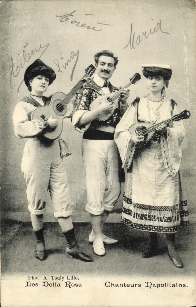 Les Della Rosa — Cantores Napolitanos — Fot. A. Touly Lille - Frente