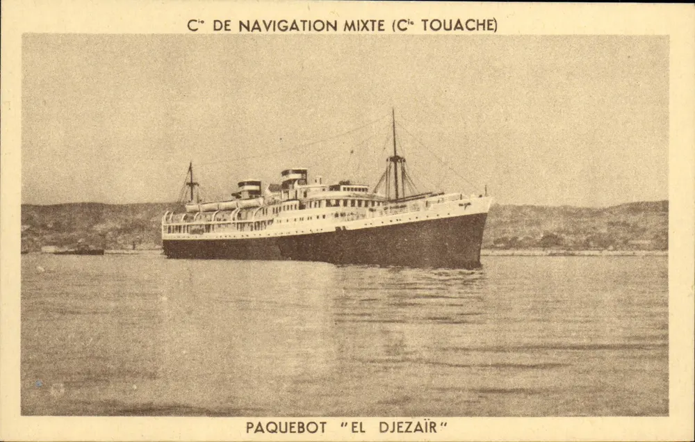 Dampfschiff "El Djezair" — Gemischte Navigationsgesellschaft (C° Touache) — Guernez Frères, n° 10880021 - Vorderseite