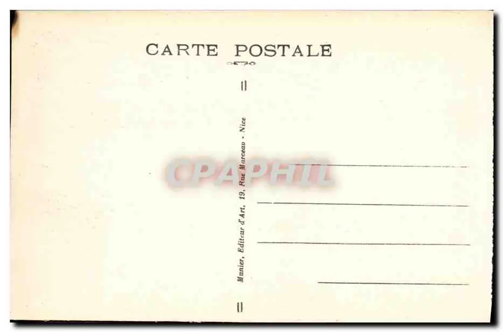 Stierkampf — Aufruf zu den Banderillen — Munier, Kunstverlag, Nizza - Rückseite