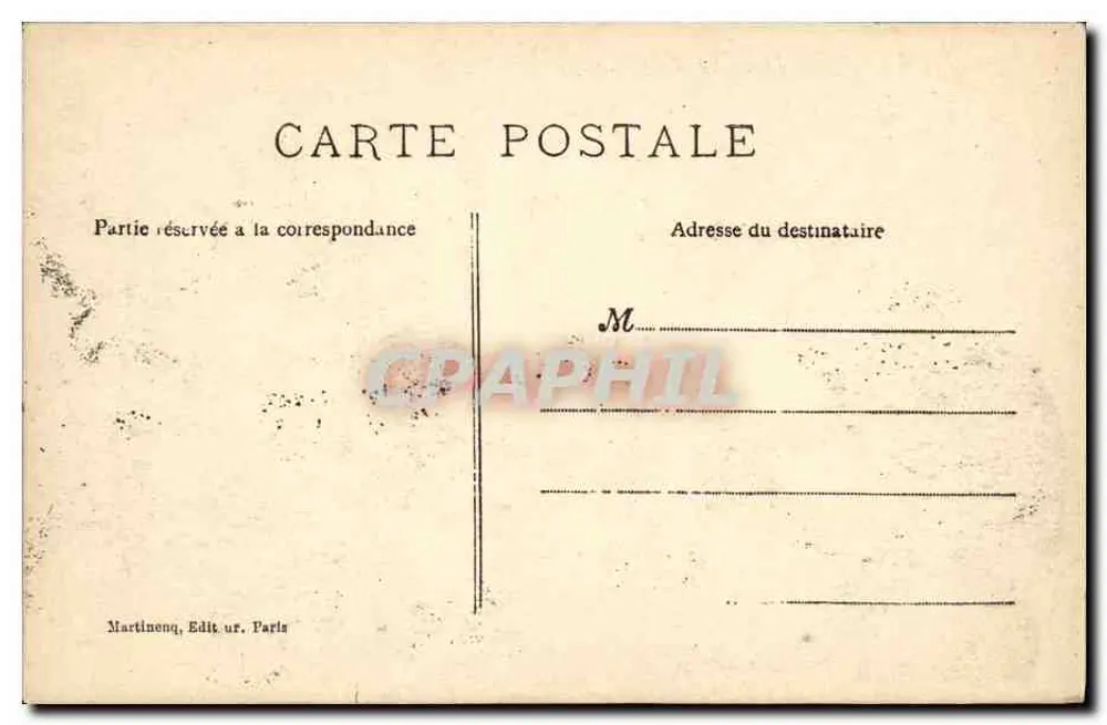 Politische Karikatur — Französische Republik und Fallières — Verlag Martinenq, Paris - Rückseite