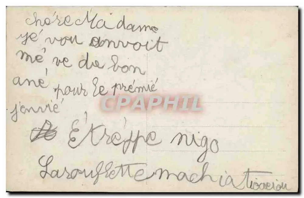 Paris überschwemmt — Ereignisse vom Februar 1910 — J.A.N. Paris - Rückseite