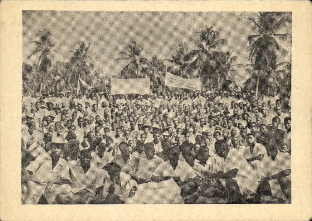 Kolonialarbeiter — Kongress der C.G.T. — Vintage Postcard/Antike Ansichtskarte - Vorderseite
