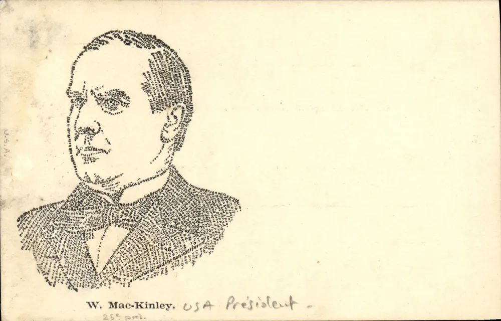 W. Mac-Kinley, USA Président — portrait en pointillés — éditeur non visible - Vorderseite