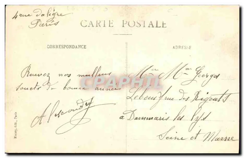 M. Poincaré — Präsident der Republik — Cliché Manuel - Rückseite