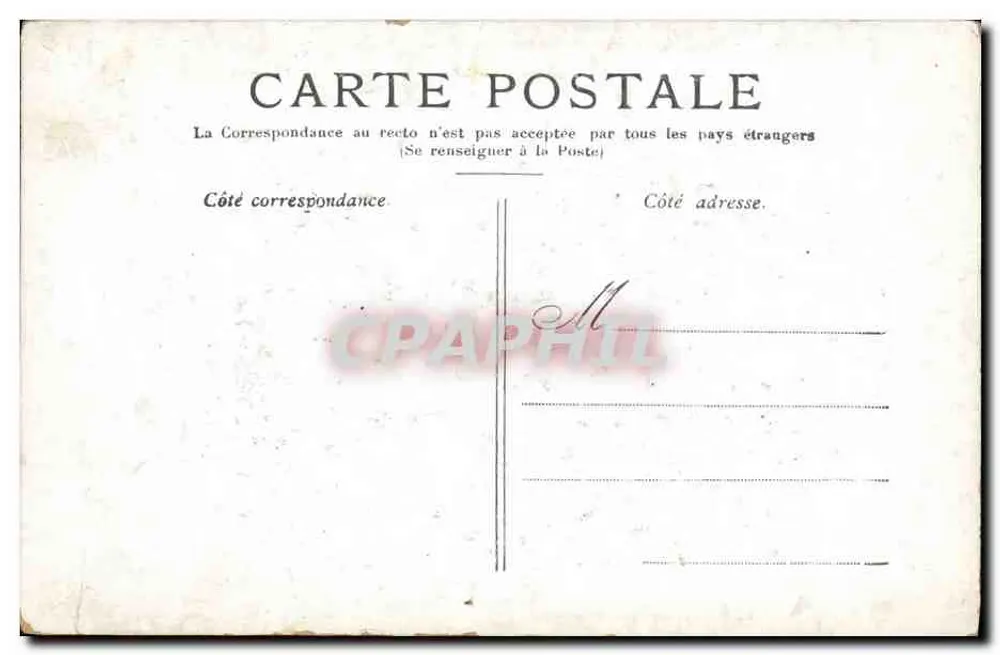 Raymond Poincaré — Offizielles Portrait — H. Manuès Phot - Rückseite