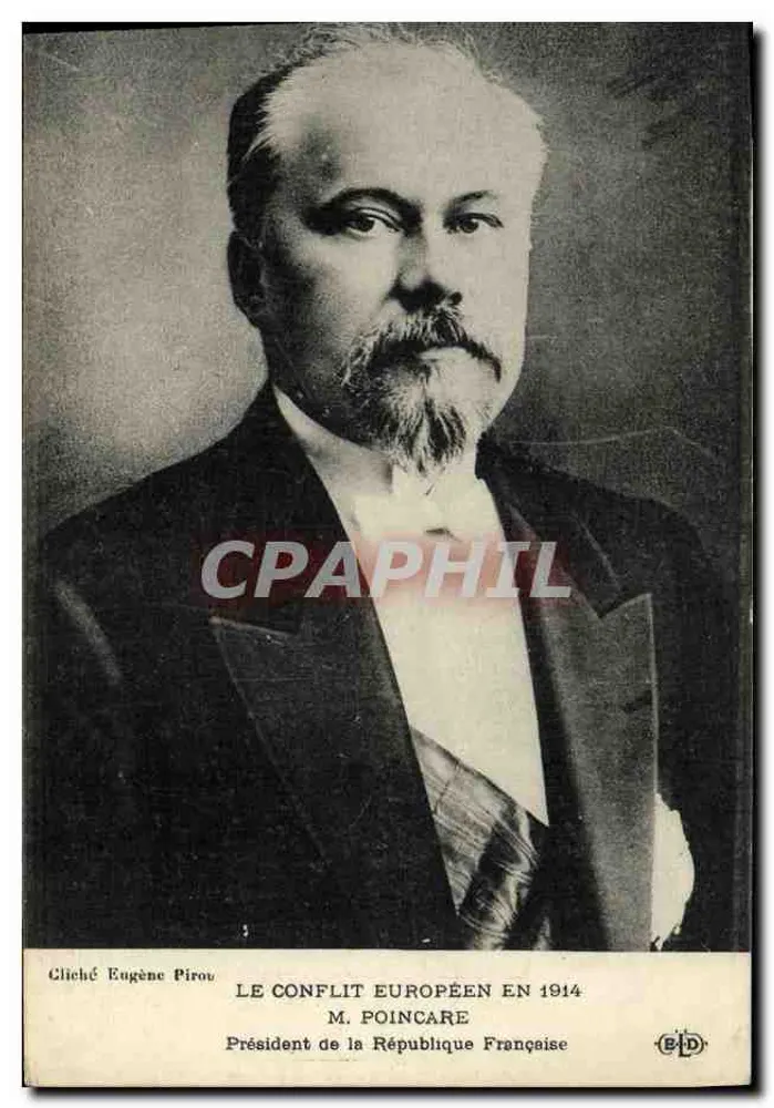 Herr Poincaré — Präsident der Französischen Republik — B.D. (Verteilungsamt) - Vorderseite