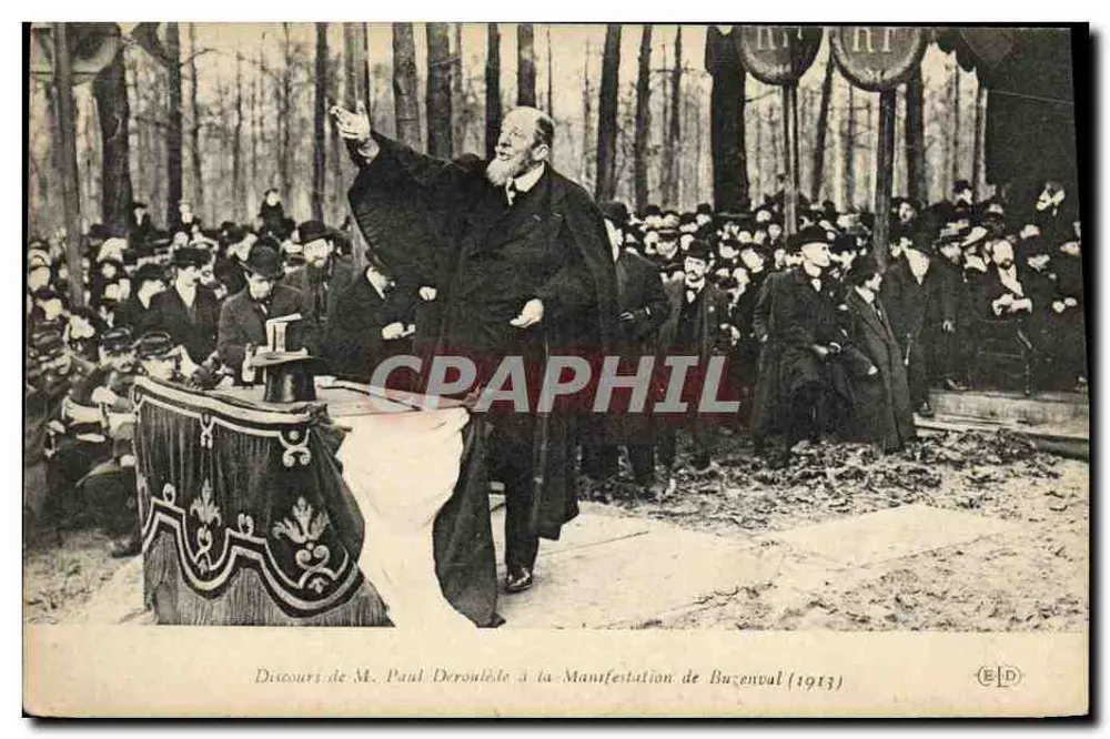 Rede von Herrn Paul Déroulède bei der Demonstration in Buéneval — 1913 — Verlag ELD - Vorderseite