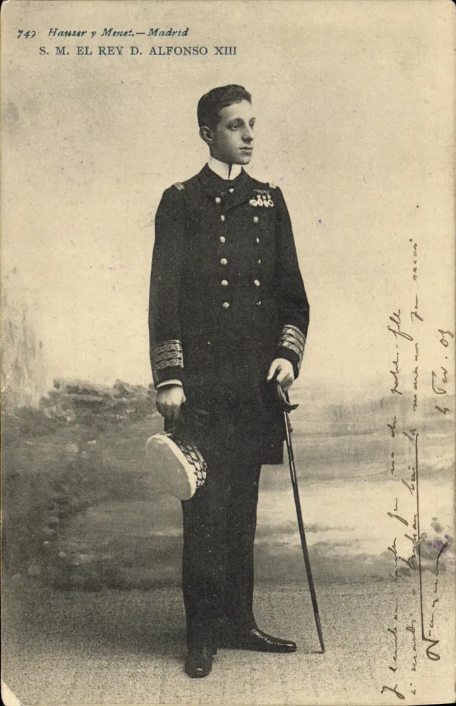 S.M. EL REY D. ALFONSO XIII — Madrid — editor Hauser y Menez, n° 742 - Frente