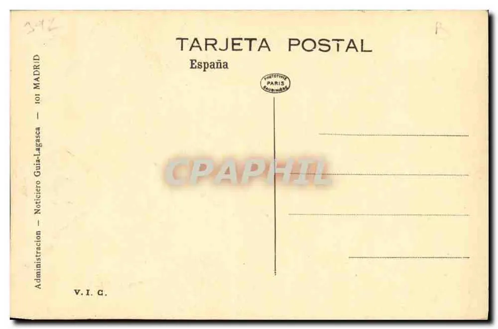 Retrato de um homem em uniforme militar — Espanha — Fototipia Paris - Verso