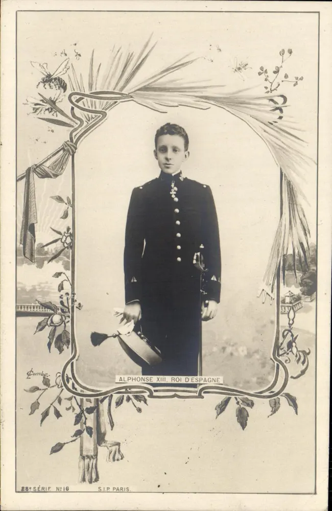 Alphonse XIII, Rei da Espanha — S.I.P. Paris, Série N°16 - Frente